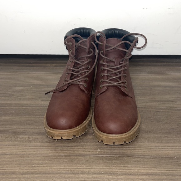 Nautica boots Men’s 9  one time worn brown leather boots - Picture 2 of 7